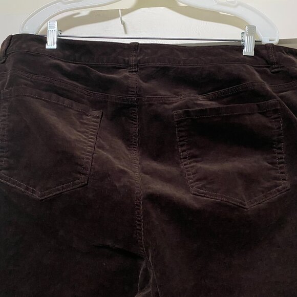 Charter Club Woman, Pop Fit, Lexington straight, brown corduroy pants, size 22W - Picture 8 of 15
